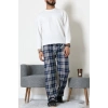 Süprem Ekoseli Erkek Pijama Altı İndigoekose - 70889.1838.