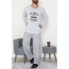 Süprem Erkek Pijama Takımı Gri - 42785.1961.