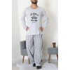 Süprem Erkek Pijama Takımı Gri - 42785.1961.