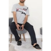 Süprem Erkek Pijama Takımı Grikırmızı - 42790.1838.