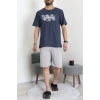Süprem Erkek Şortlu Pijama Takımı Koyuindigo - 70945.1961.