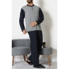 Süprem Jakarlı Erkek Pijama Takımı Lacigri - 70888.1838.