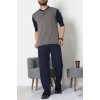 Süprem Jakarlı Erkek Pijama Takımı Vizon - 70888.1838.