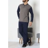 Süprem Jakarlı Erkek Pijama Takımı Vizon - 70888.1838.