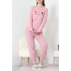 Süprem Kumaş Mevsimlik Pijama Takımı Bordo Pembe - 31897.1961.
