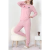 Süprem Kumaş Mevsimlik Pijama Takımı Bordo Pembe - 31897.1961.