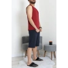 Süprem Nakışlı Erkek Pijama Takımı Bordosiyah - 41983.1048.