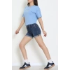 Suprem Nakışlı Oversize Tişört Bebemavi - 31878.1878.