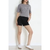 Suprem Nakışlı Oversize Tişört Boyalıgri - 31882.1878.