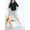 Suprem Nakışlı Oversize Tişört Siyah - 31877.1878.