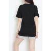 Suprem Nakışlı Oversize Tişört Siyah - 31878.1878.