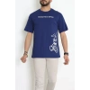 Süprem Ön Arka Baskılı Erkek Tişört Koyumavi - 71143.1872.