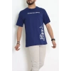 Süprem Ön Arka Baskılı Erkek Tişört Koyumavi - 71143.1872.