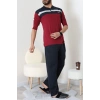 Süprem Patlı Baskılı Erkek Pijama Takımı Bordolaci - 70885.1838.