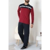 Süprem Patlı Baskılı Erkek Pijama Takımı Bordolaci - 70885.1838.