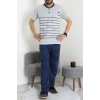 Süprem Patlı Kısa Kollu Erkek Pijama Takımı Gri - 71487.1838.