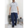 Süprem Patlı Kısa Kollu Erkek Pijama Takımı Gri - 71487.1838.