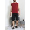 Süprem Şortlu Erkek Pijama Takımı Bordo - 42983.1048.