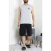Süprem Şortlu Erkek Pijama Takımı Gri - 42983.1048.