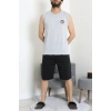 Süprem Şortlu Erkek Pijama Takımı Gri - 42983.1048.