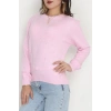 Taş Detaylı Triko Pembe - 2399.1765.