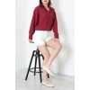 Tek Cep Salaş Gömlek Bordo - 7932.1437.