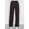 Tek Düğme Palazzo Pantolon Koyukahve - 90022.1397.