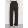 Tek Pile Ekstraforlu Palazzo Pantolon Kahverengi - 50054.1920.