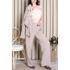 Tencel Fermuarlı Çift Cep Takım Bej - 10011.1254.
