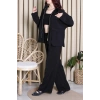 Tencel Fermuarlı Çift Cep Takım Siyah - 10011.1254.