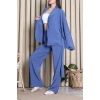 Tensel Bağlamalı Kimono Takım İndigo - 7120.1254.