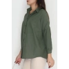 Terikoton Oversize Gömlek Açıkhaki - 30840.1949.