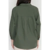 Terikoton Oversize Gömlek Açıkhaki - 30840.1949.