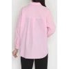 Terikoton Oversize Gömlek Pembe - 30840.1949.