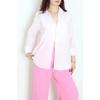 Terikoton Oversize Gömlek Tozpembe - 30829.2111.