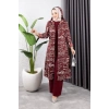 Tesettür 3 lü Takım vişne