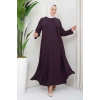 Tesettür Abiye Elbise Mürdüm