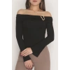 Toka Detaylı Bluz Siyah - 4135.1748.