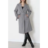 Uzun Astarlı Kaşe Kaban Gri - 4001.1839.