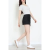 V Yaka Kısa Kol Çizgili Kaşkorse Body Griekru - 70980.1748.
