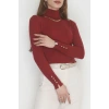 Viskon Elit Boğazlı Triko  Bordo - 31057.1766.