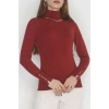Viskon Elit Boğazlı Triko  Bordo - 31057.1766.