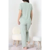 Viskon Kumaş Kısa Kol Pijama Takımı Mint - 31859.2123.