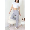 Viskon Pijama Altı Griçiçekli - 52284.2145.