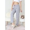 Viskon Pijama Altı Griçiçekli - 52284.2145.