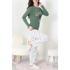Viskon Pijama Takımı Yeşil - 52185.2123.