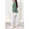 Viskon Pijama Takımı Yeşil - 52185.2123.