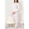 Viskon Ribana Baharlık Fiyonklu Pijama Takımı Çilek - 785.1287.