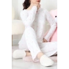 Viskon Ribana Baharlık Fiyonklu Pijama Takımı Pembefiyonk - 785.1287.