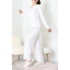 Viskon Ribana Baharlık Fiyonklu Pijama Takımı Pembefiyonk - 785.1287.